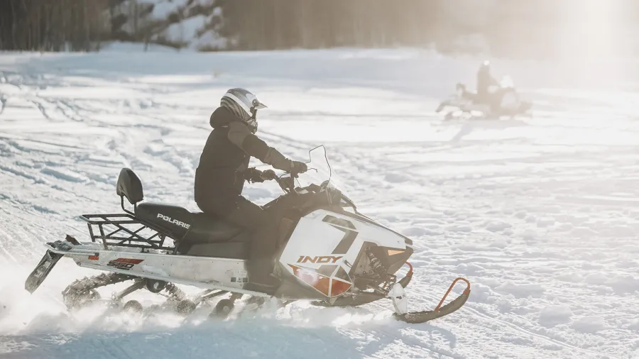 winter active lapland snowmobile